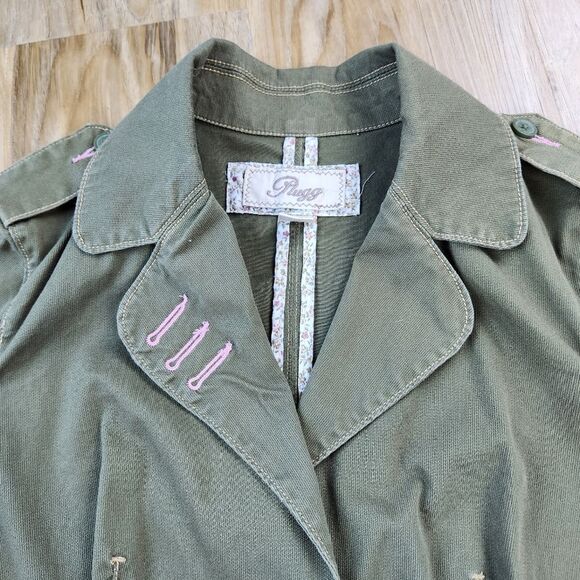 ☔️💜Plugg Olive Green Blazer Jacket Small - Picture 4 of 10